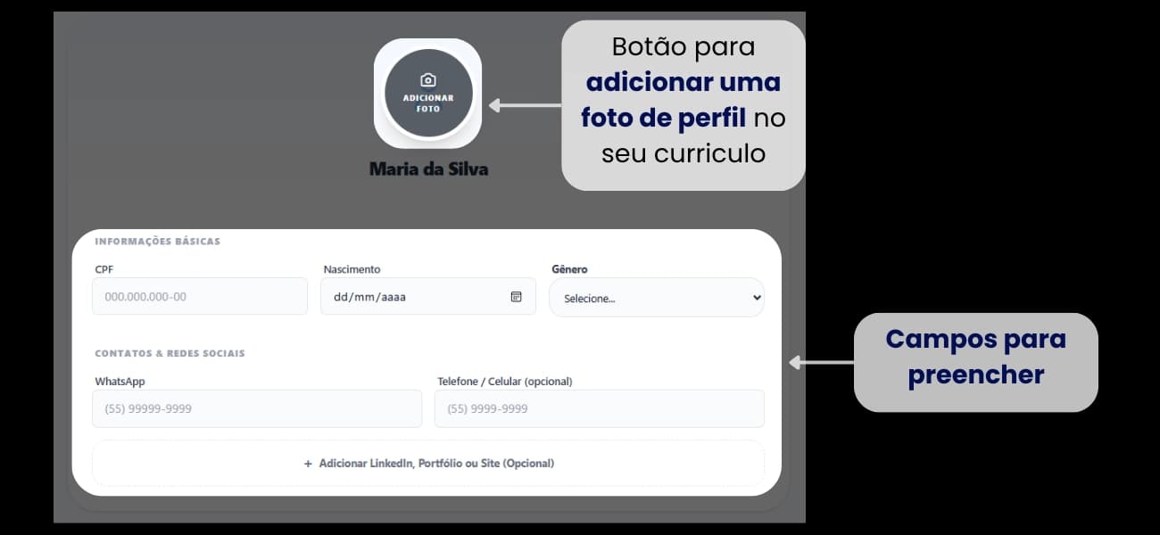 4. Preenchendo os Dados Pessoais