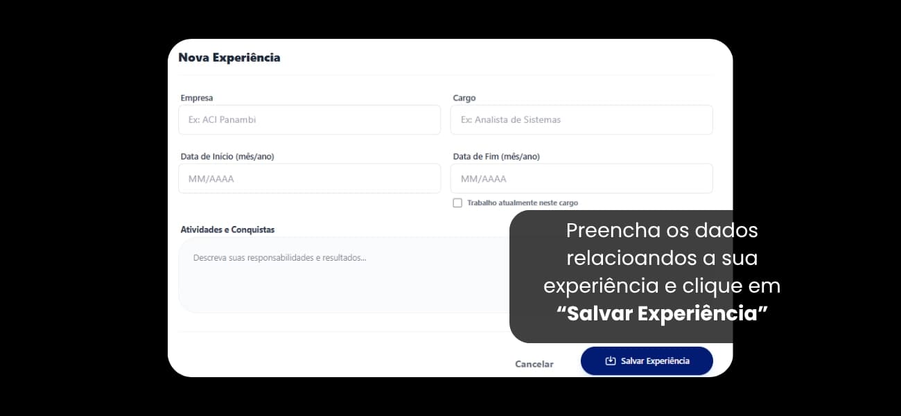 9. Detalhando sua Experiência
